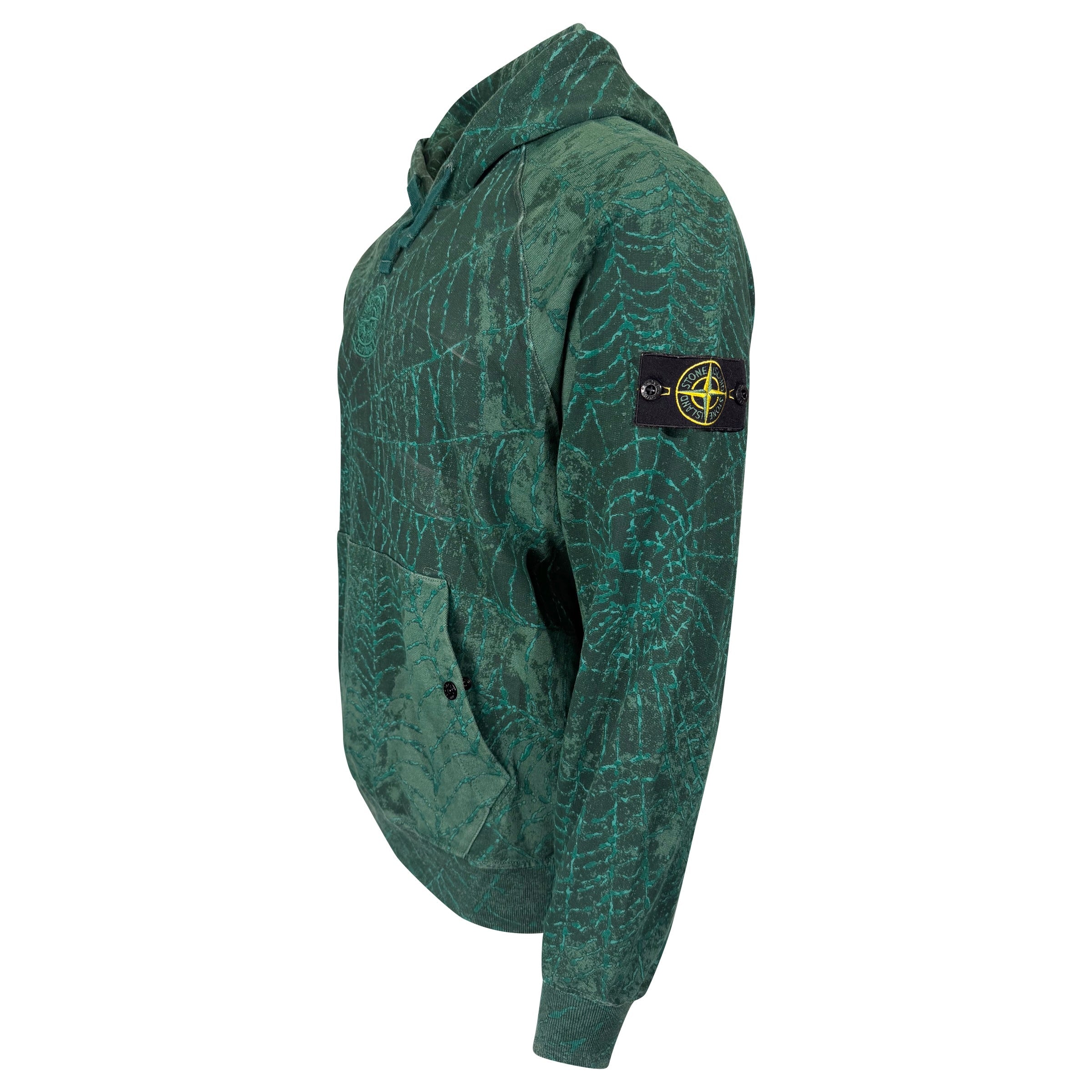 STONE ISLAND X SUPREME GREEN HOODIE - MEDIUM | PRE OWNED - Affluent ArchivesUsed HIGH END DESIGNER CLOTHING