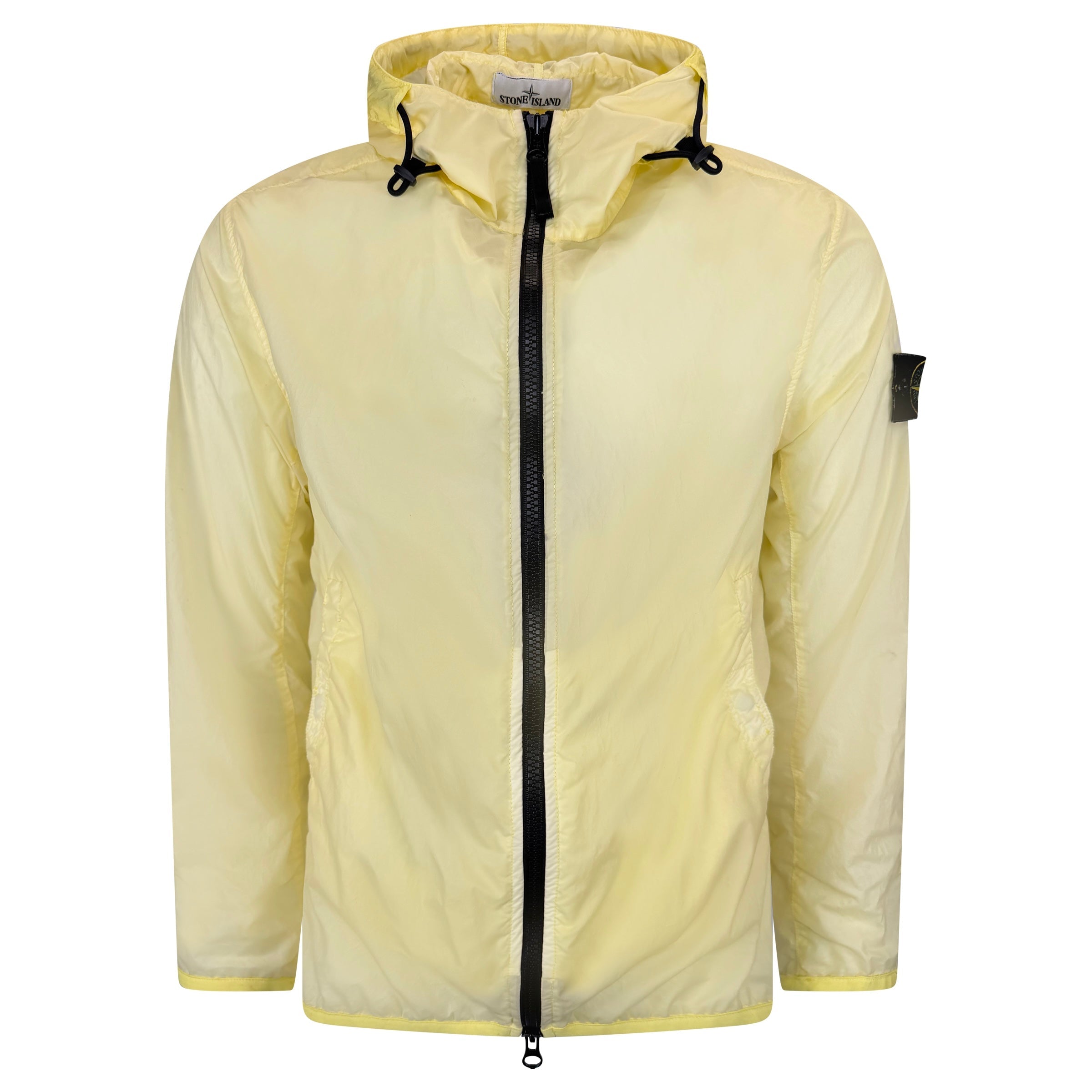 STONE ISLAND YELLOW WINDBREAKER JACKET - LARGE | PRE OWNED - Affluent ArchivesUsed HIGH END DESIGNER CLOTHING