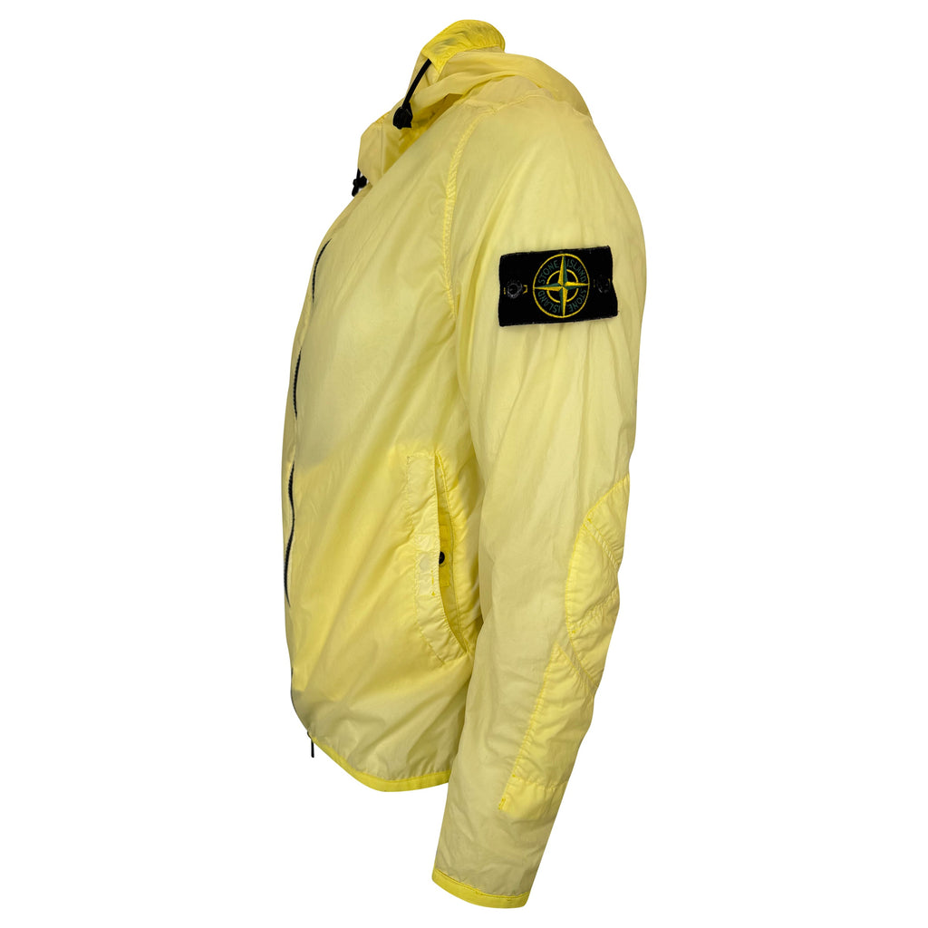 STONE ISLAND YELLOW WINDBREAKER JACKET - LARGE | PRE OWNED - Affluent ArchivesUsed HIGH END DESIGNER CLOTHING