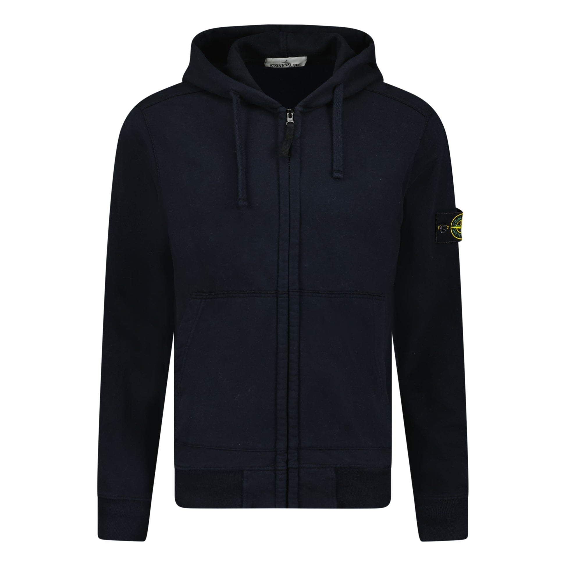 STONE ISLAND ZIP HOODIE NAVY - LARGE - affluentarchivesUsed HIGH END DESIGNER CLOTHING