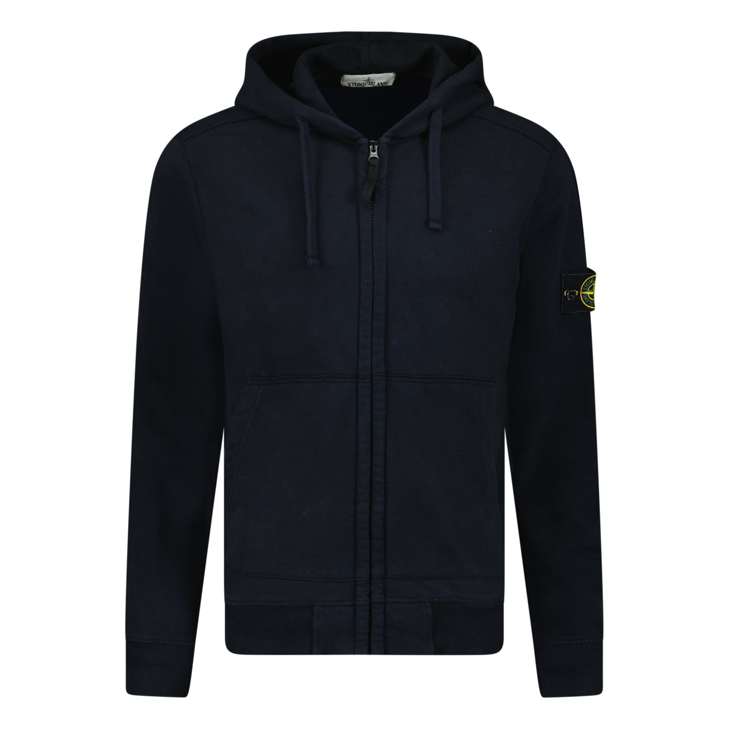 STONE ISLAND ZIP HOODIE NAVY - LARGE - affluentarchivesUsed HIGH END DESIGNER CLOTHING