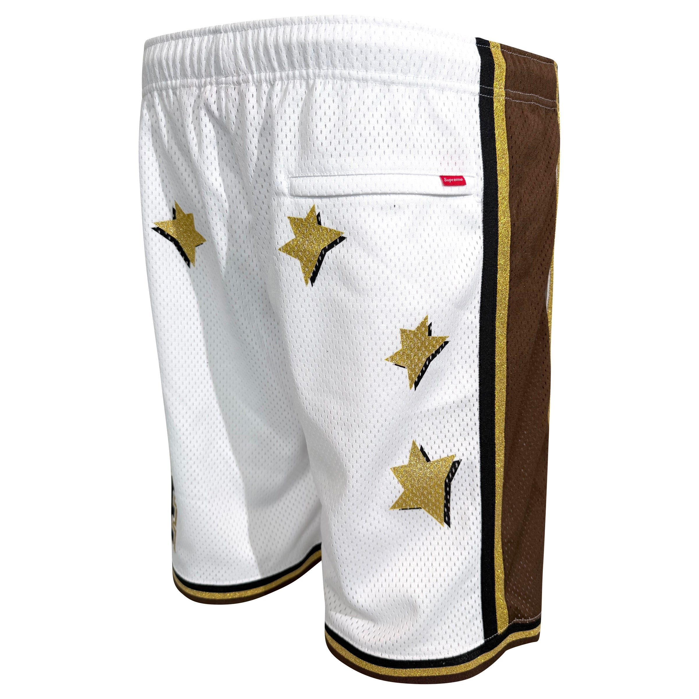 SUPREME WHTE BASKETBALL SHORTS - SMALL (Fits Medium)| PRE OWNED - Affluent ArchivesUsed HIGH END DESIGNER CLOTHING