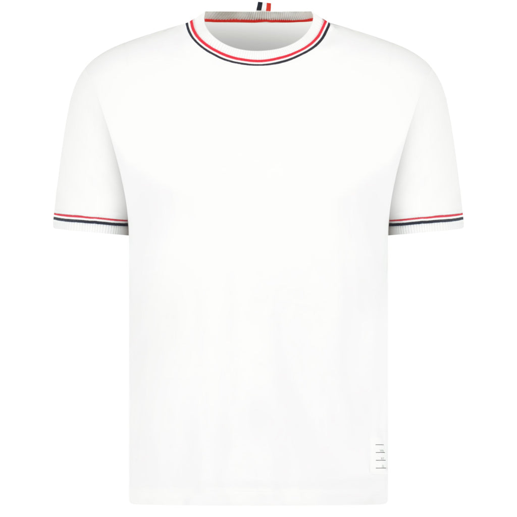 THOM BROWNE WHITE T SHIRT - MEDIUM - Affluent ArchivesUsed HIGH END DESIGNER CLOTHING