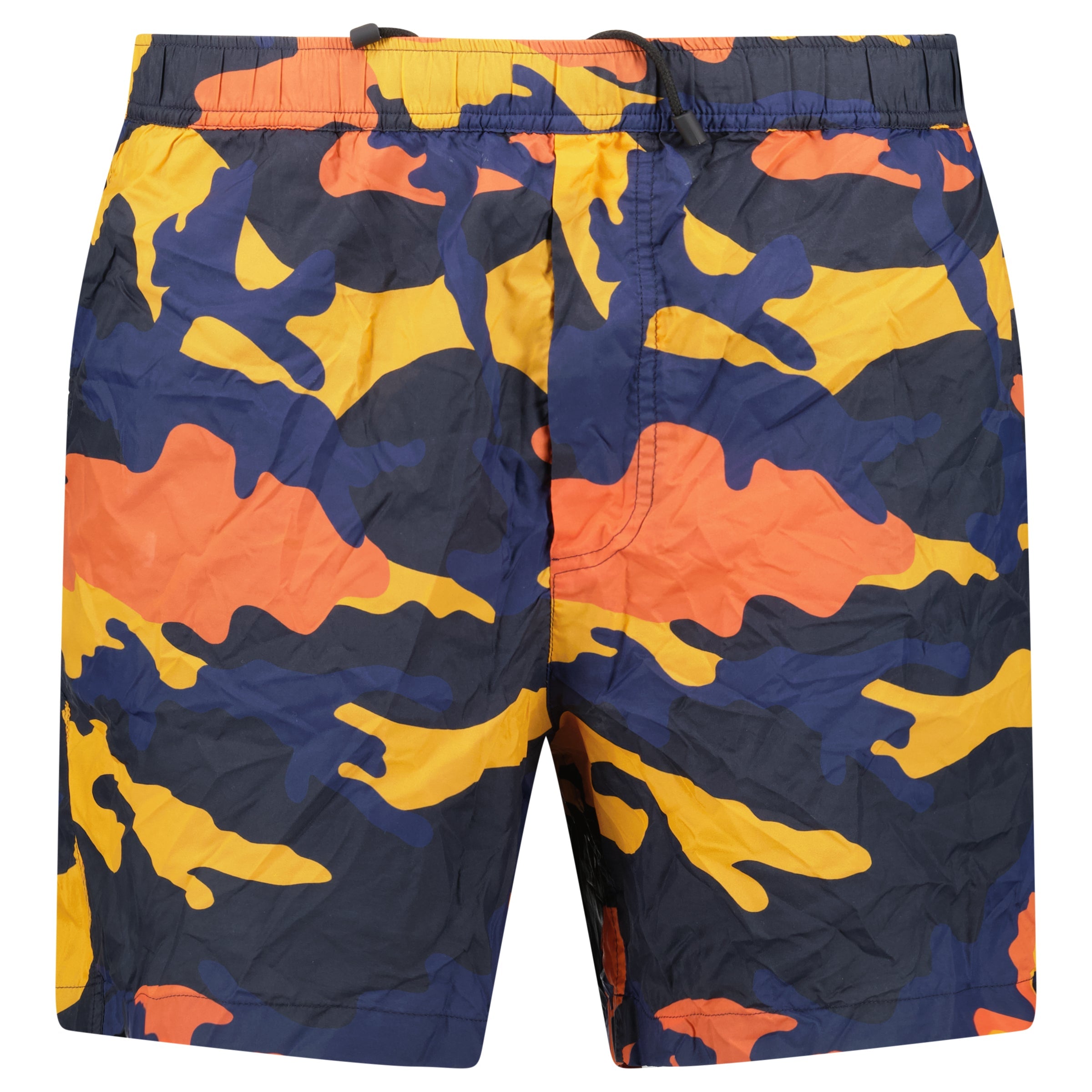 VALENTINO BLUE / ORANGE CAMO SIWM SHORTS - XXL (54) - Affluent ArchivesUsed HIGH END DESIGNER CLOTHING