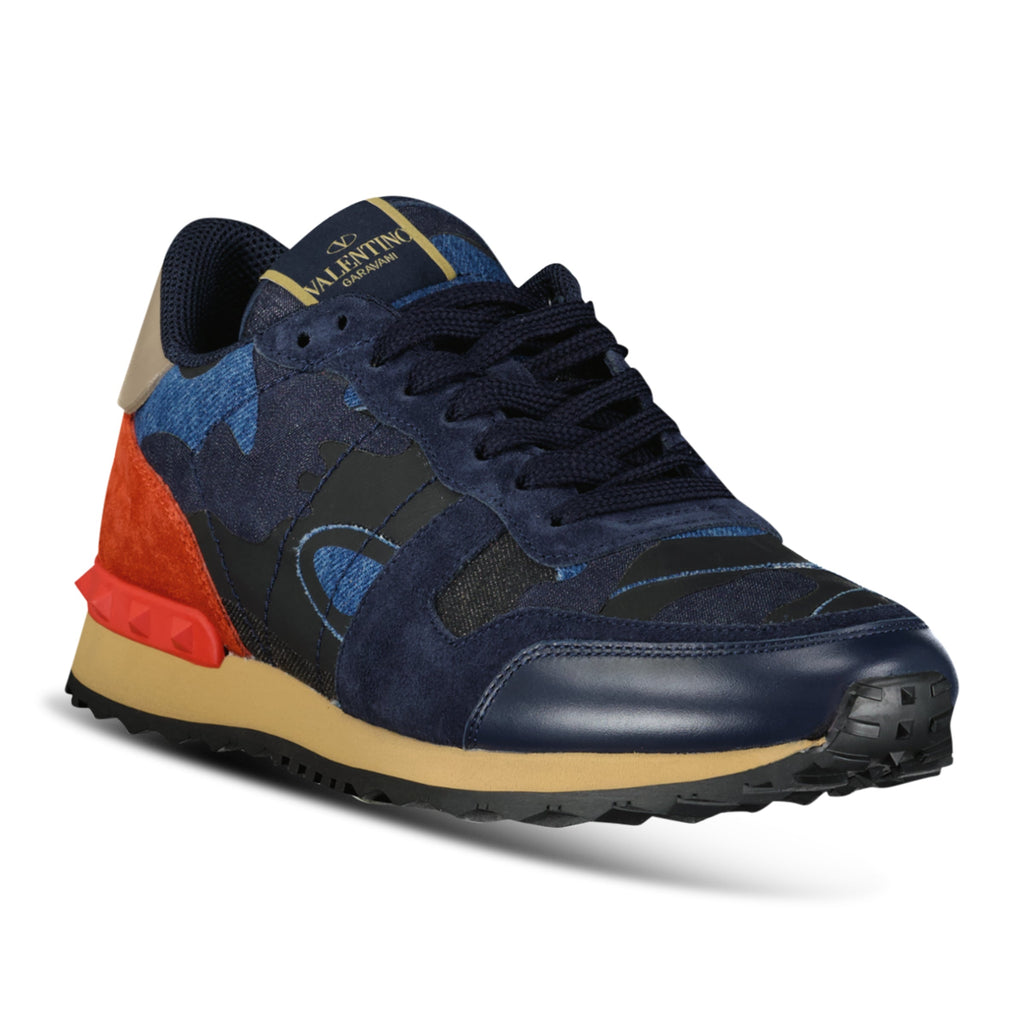 VALENTINO GARAVANI NAVY / DENIM ROCKRUNNER - UK 7 NEW - Affluent ArchivesUsed HIGH END DESIGNER CLOTHING