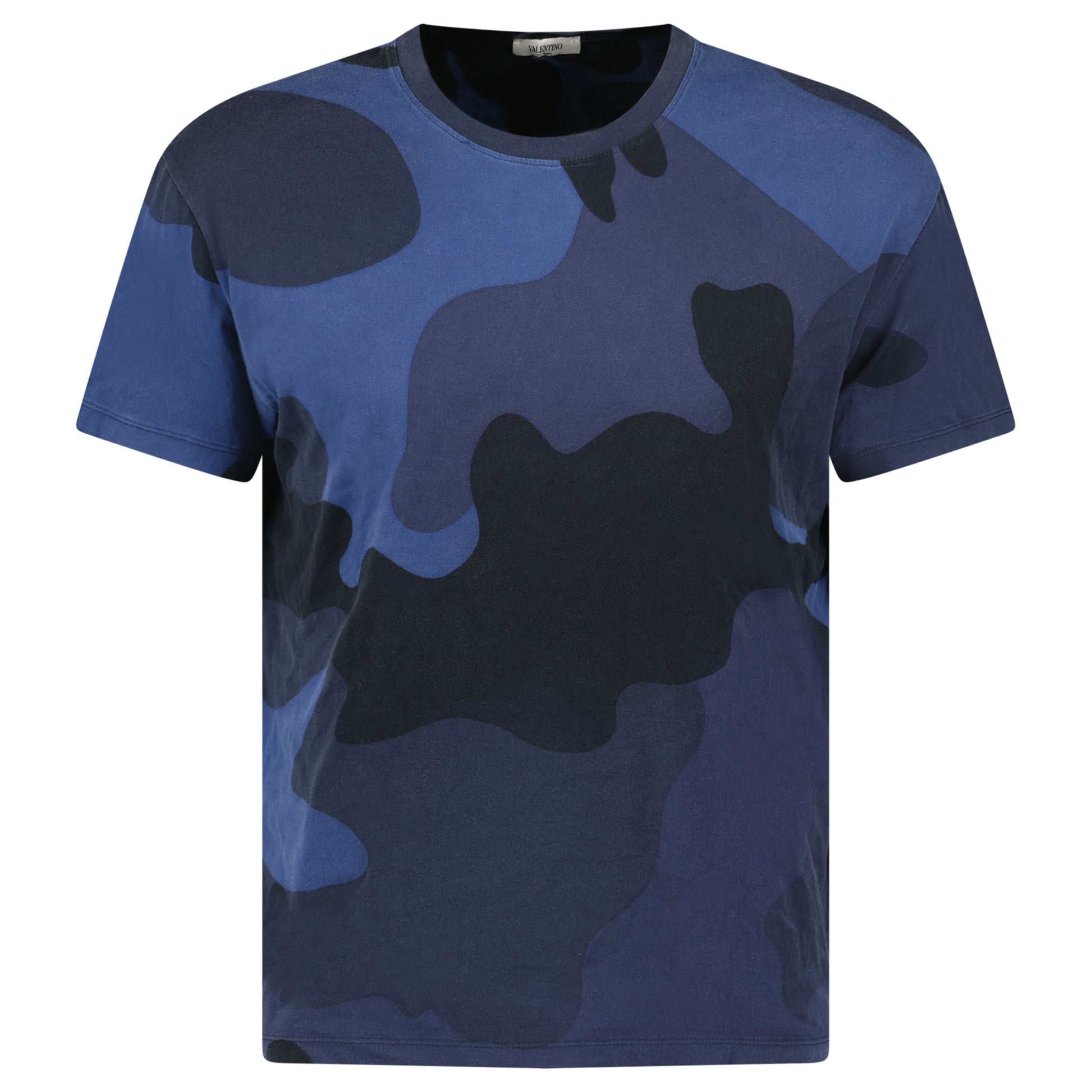 VALENTINO NAVY LOGO T SHIRT - SMALL - Affluent ArchivesUsed HIGH END DESIGNER CLOTHING