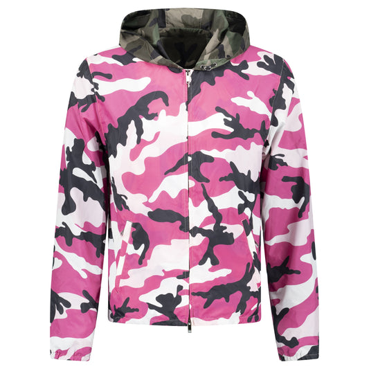 VALENTINO PINK CAMO WINDBREAKER - 48 (M) - Affluent ArchivesUsed HIGH END DESIGNER CLOTHING