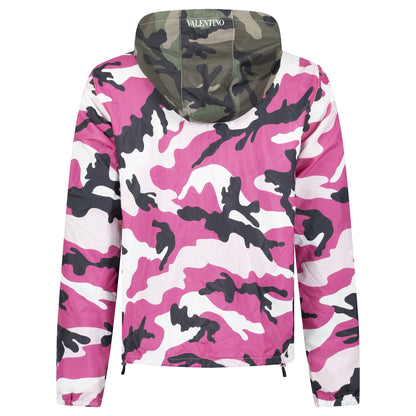 VALENTINO PINK CAMO WINDBREAKER - 48 (M) - Affluent ArchivesUsed HIGH END DESIGNER CLOTHING