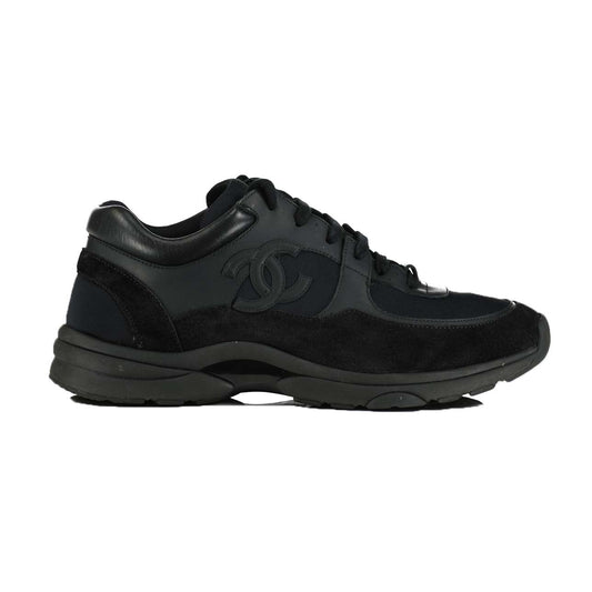 CHANEL TRIPLE BLACK TRAINERS - affluentarchivesUsed HIGH END DESIGNER CLOTHING