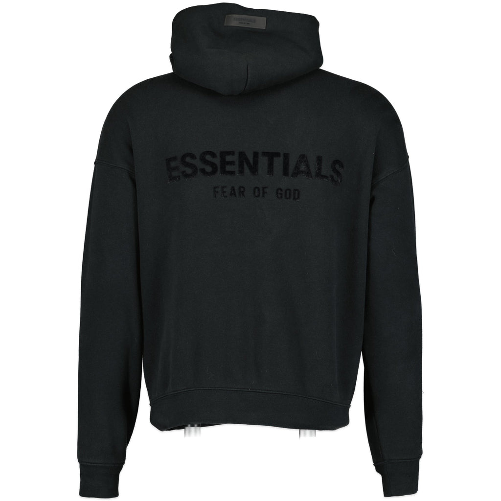ESSENTIALS FEAR OF GOD HOODIE BLACK - affluentarchivesUsed HIGH END DESIGNER CLOTHING