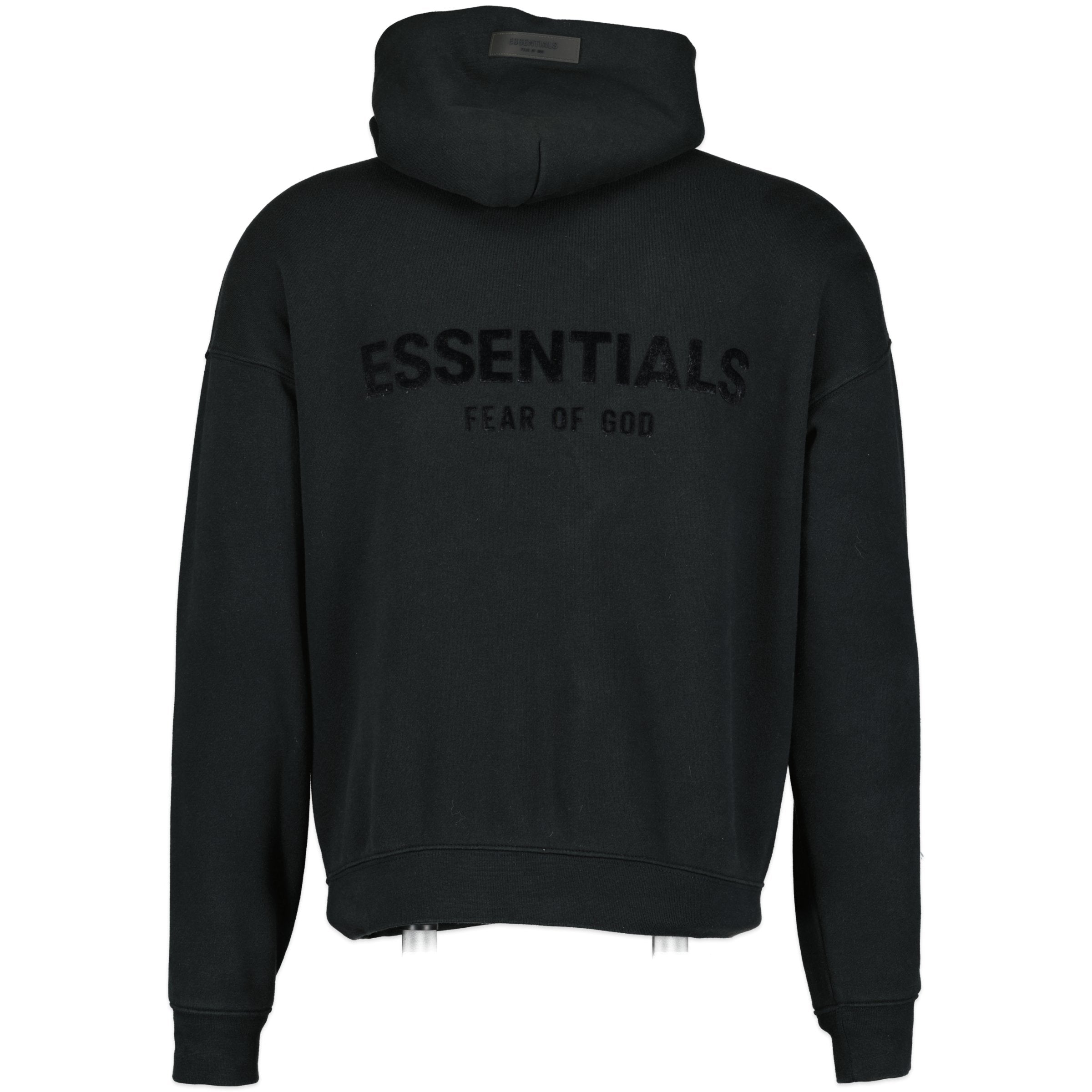 ESSENTIALS FEAR OF GOD HOODIE BLACK - affluentarchivesUsed HIGH END DESIGNER CLOTHING