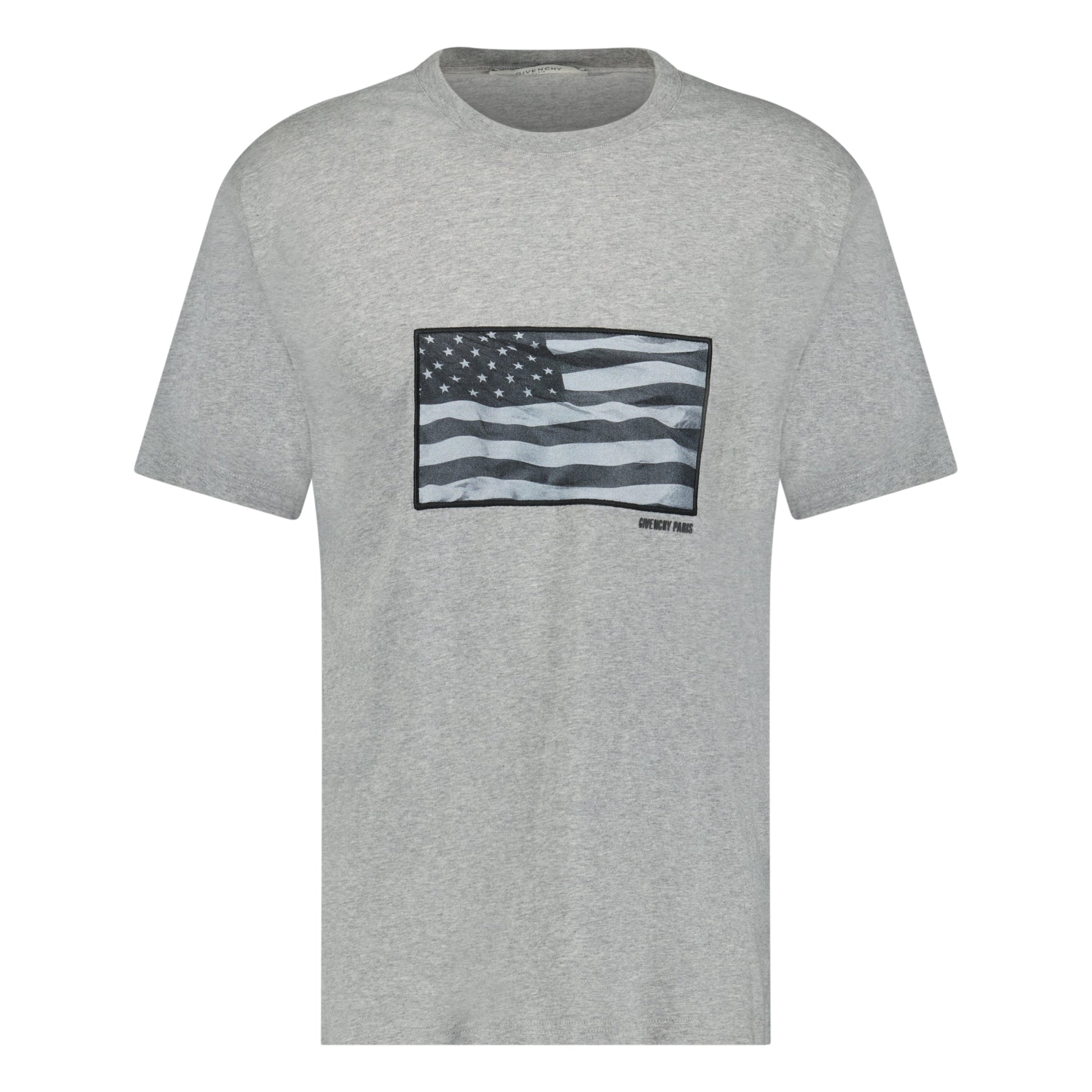 GIVENCHY GREY FLAG T SHIRT - LARGE - affluentarchivesUsed HIGH END DESIGNER CLOTHING