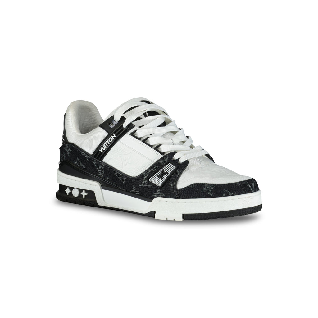 LOUIS VUITTON BLACK DENIM TRAINER - affluentarchivesUsed HIGH END DESIGNER CLOTHING