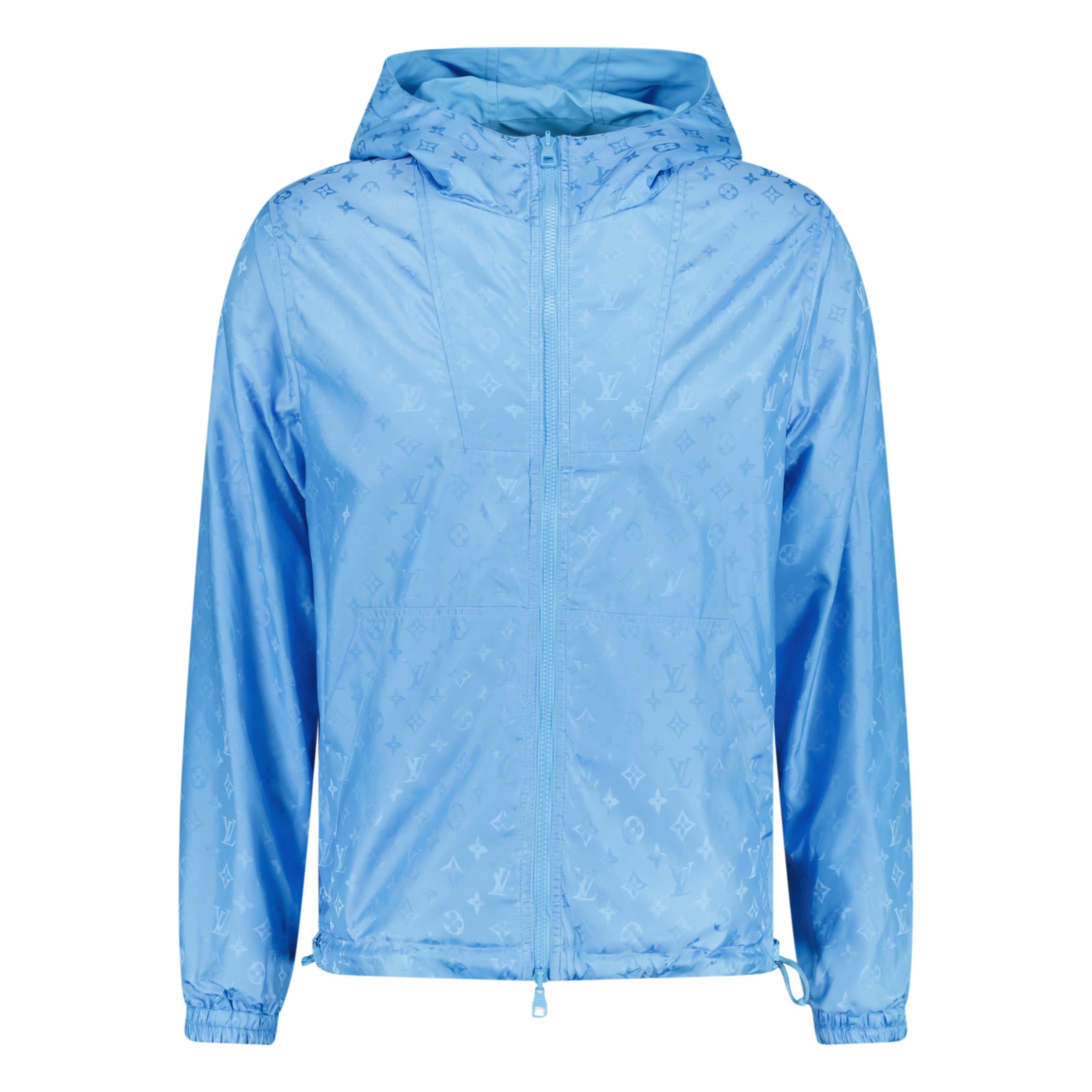 LOUIS VUITTON LIGHT BLUE MONOGRAM REVERSIBLE JACKET - 44 (Fits S) - affluentarchivesUsed HIGH END DESIGNER CLOTHING
