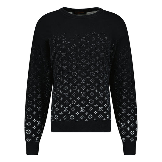 LOUIS VUITTON MONOGRAM SWEATSHIRT BLACK - XXL (FITS XL) - affluentarchivesUsed HIGH END DESIGNER CLOTHING