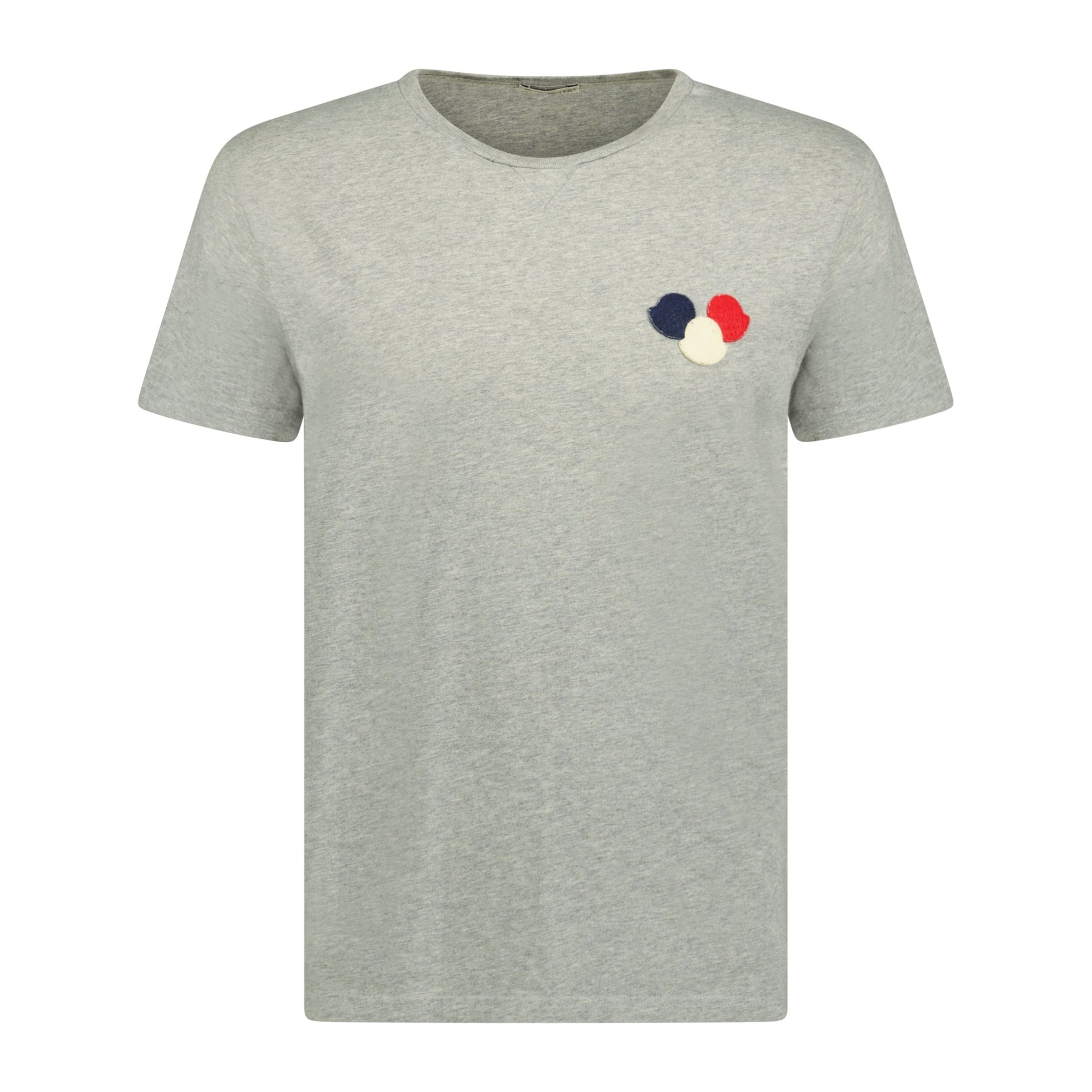 MONCLER BADGE T SHIRT GREY - affluentarchivesUsed HIGH END DESIGNER CLOTHING