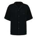 PRADA TOWELLING BLACK SHIRT - LARGE (Fits M) - affluentarchivesUsed HIGH END DESIGNER CLOTHING